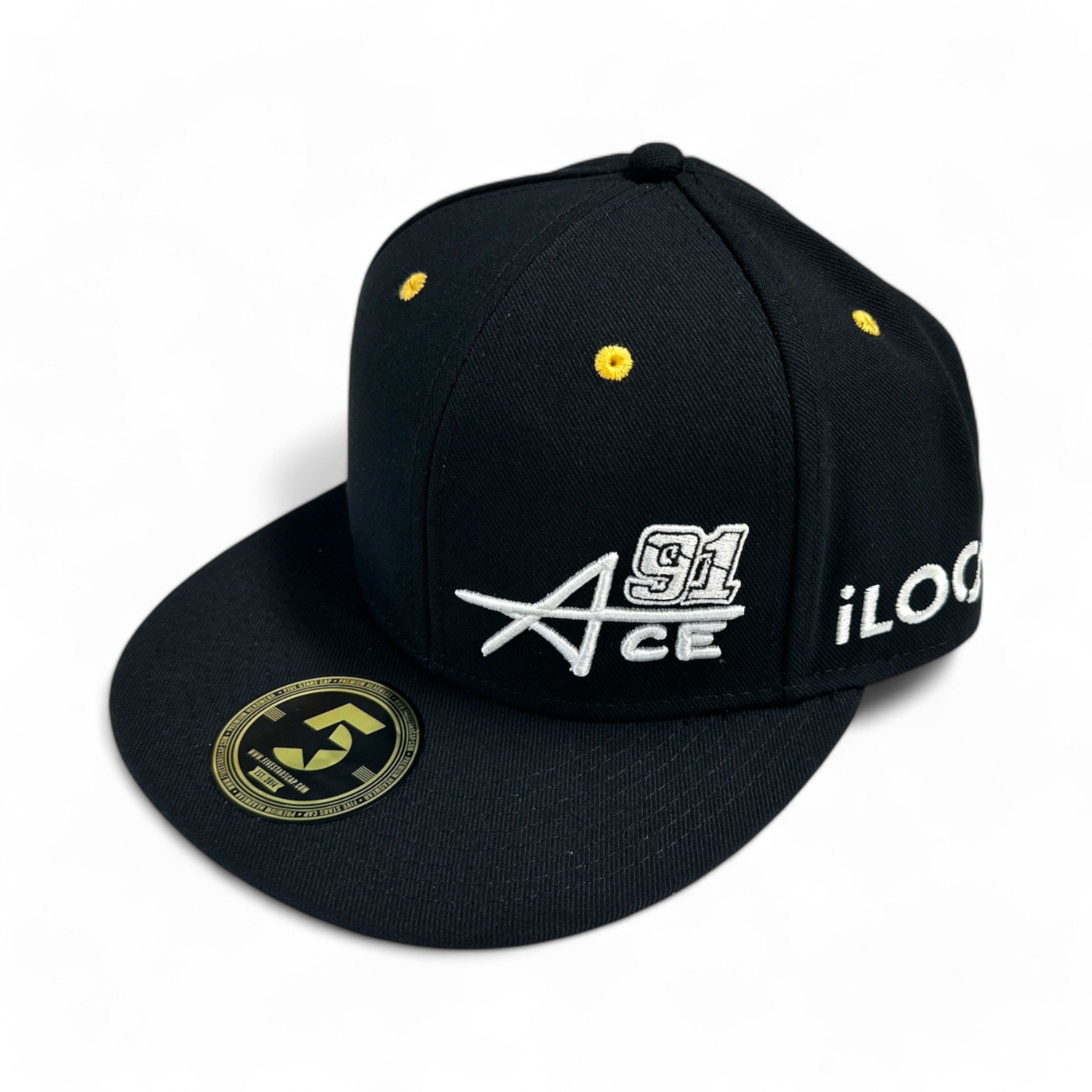 ACE 91 SPONSOR FLATBILL HAT III - BLACK – Kimi By West Coast Choppers