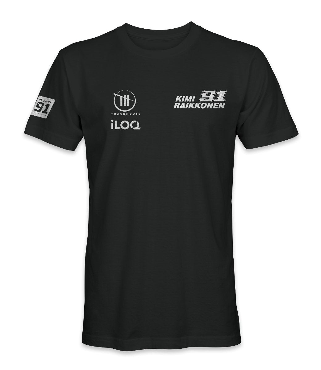 KIMI OFFICIAL PROJECT 91 TRACKHOUSE TEE - BLACK - jr-sportpromotions