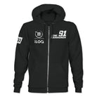 KIMI OFFICIAL PROJECT 91 TRACKHOUSE ZIP HOODY - BLACK - jr-sportpromotions